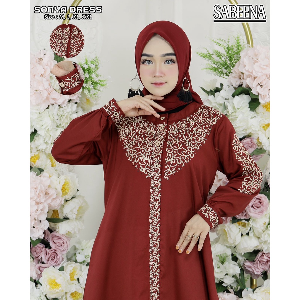 Gamis Premium Katun Toyobo dan Katun Jepang - Haslinda Dress by KUPNAD super halus adem dan nyaman cocok untuk sehari-hari COD