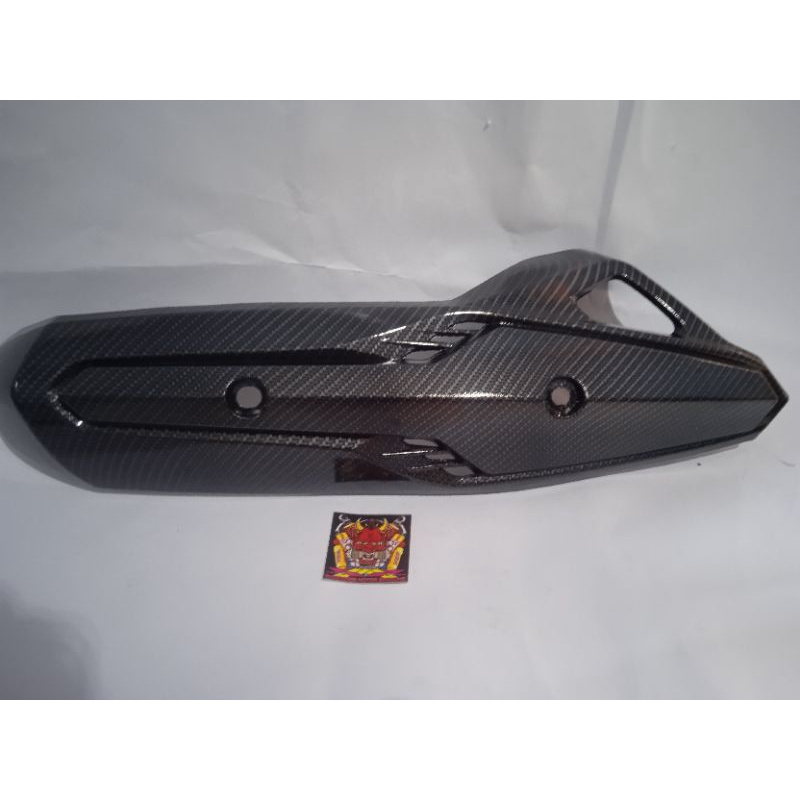 TUTUP KNALPOT COVER KNALPOT KARBON HITAM VARIO 125 TECHNO OLD VARIO 125 CBS