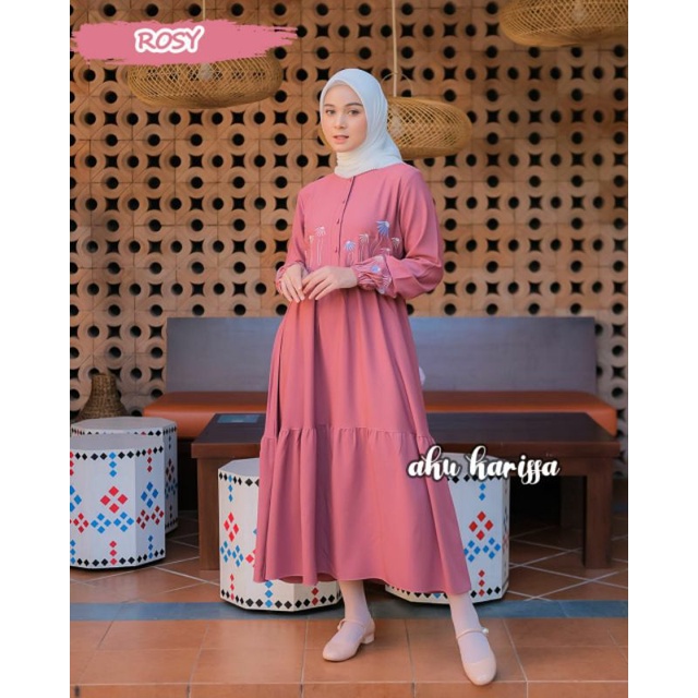 Kayana bordir midi dress