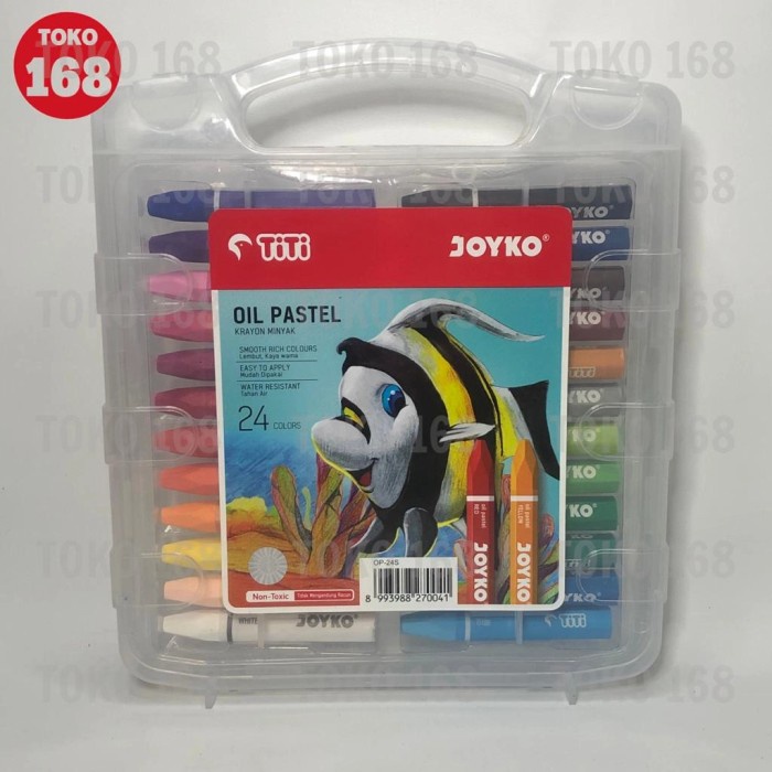 

Pastel Titi Joyko Oil Pastel 24 Colors / Krayon Minyak 24 Warna Op-24S (Set)