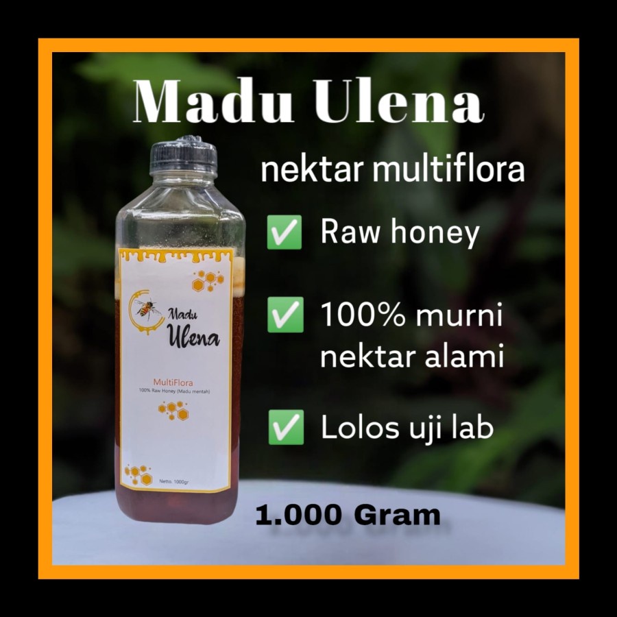 

Madu Ulena Asli Murni Raw honey/Mentah Multiflora 1.000 gram 1kg