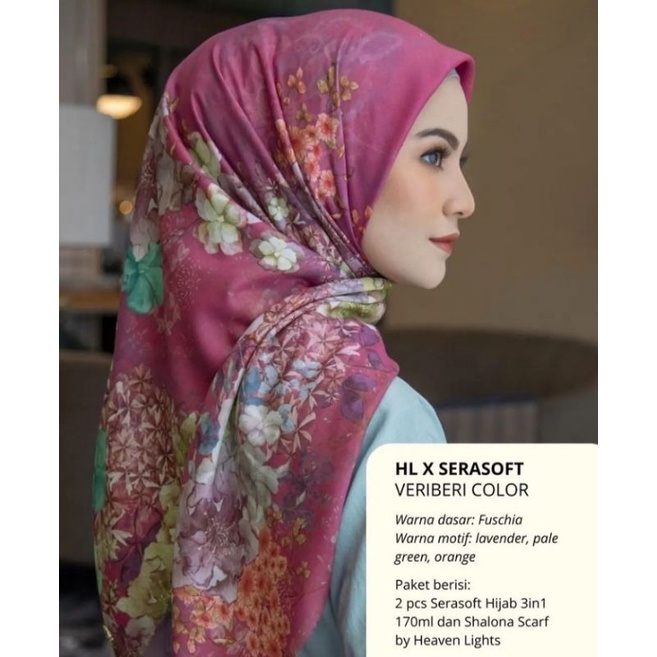 HL X SERASOFT bundling shampo serasoft  dan scraf shalona HEAVENLIGHTS in VERIBERI dan EGGNOG