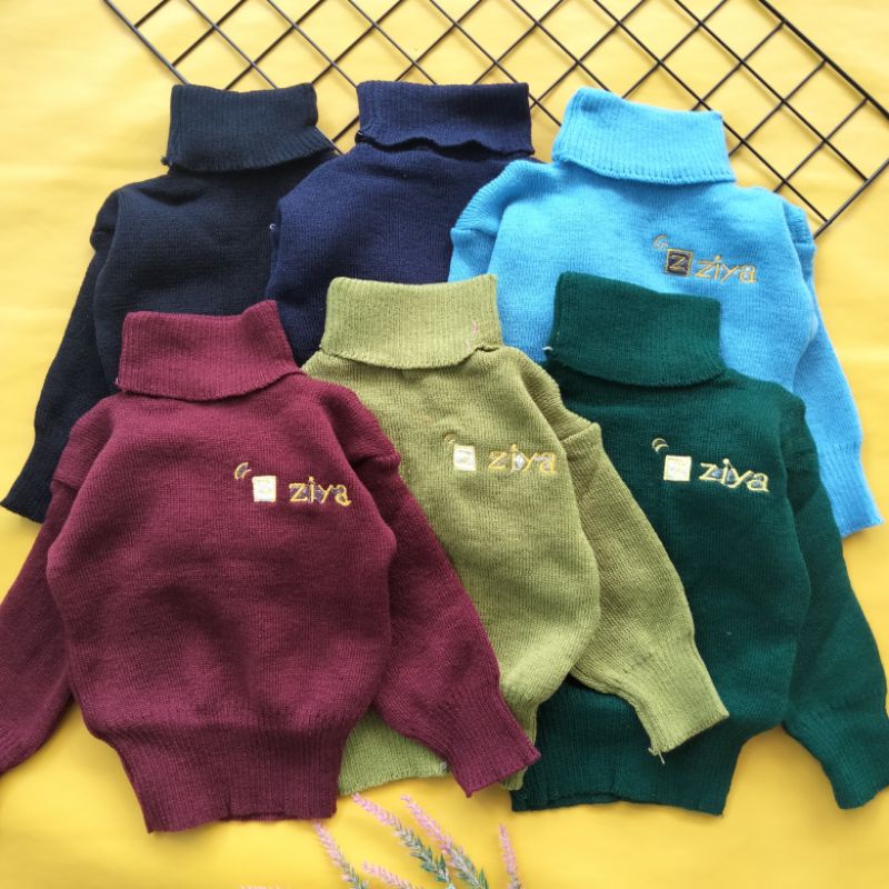 korean style sweater rajut bayi 5-15 bln model turtleneck