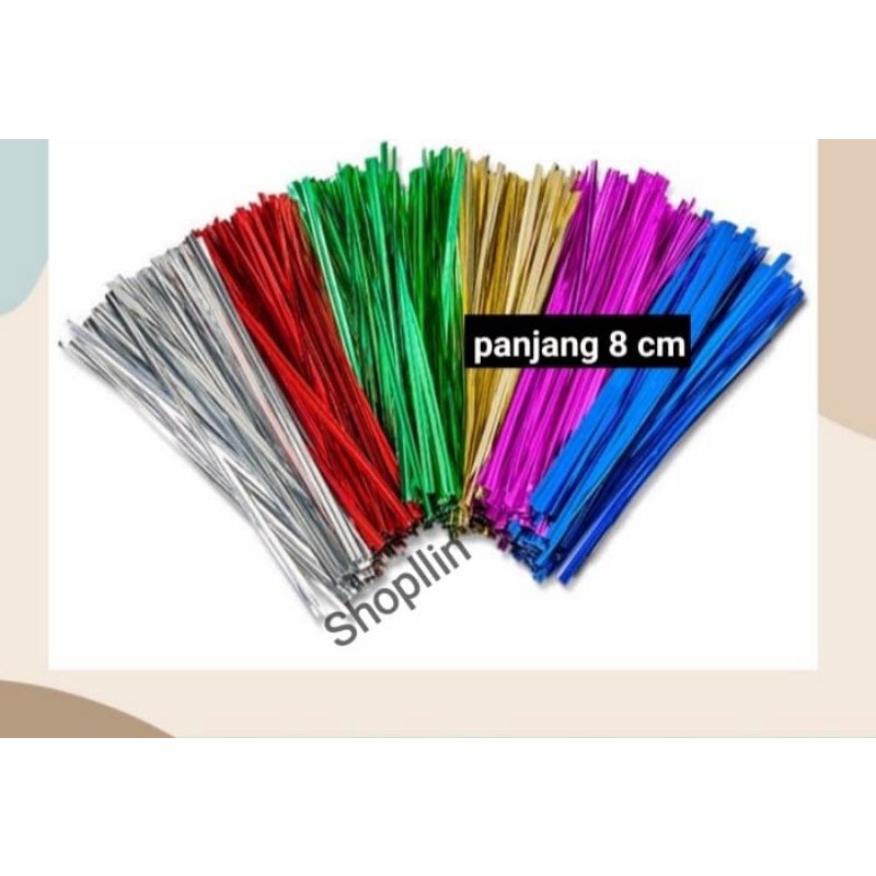 

( 50pcs ) Pita Kawat Souvenir / Tali Kawat Pengikat 8cm / Twist Tie