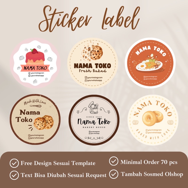 

Cetak Stiker Label Kemasan Makanan, Stiker label Minuman, Bulat, Kota, Free Cutting, Bahan Cromo