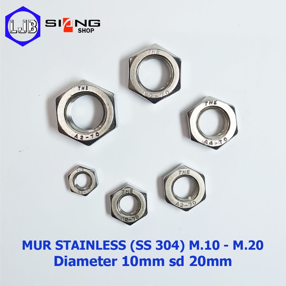 Mur Stainless 304 M10 sd M20 THE A2-70