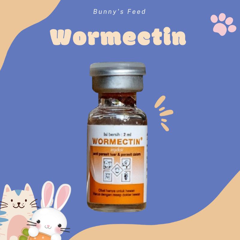 WORMECTIN 5 ML + JARUM SUNTIK - OBAT SUNTIK SCABIES/GUDIK/KUTU/BUDUK/KULIT PADA KELINCI