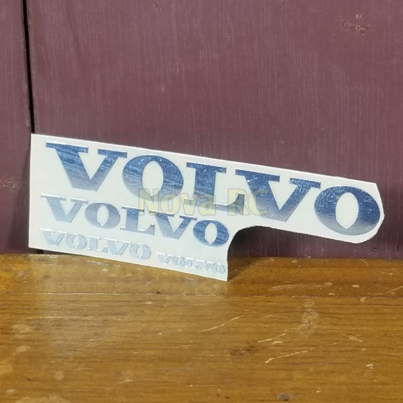 Set stiker logam emblem depan untuk Volvo RC truck 1/14