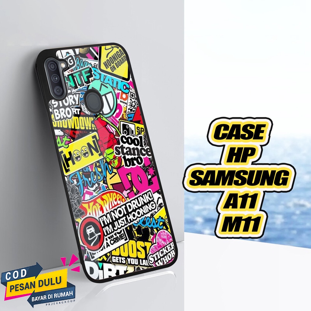 Case Samsung Galaxy A11 M11 Casing Hard Case 2D Terbaru [ STICKER ] - Sarung hp Samsung - Case hp Sa