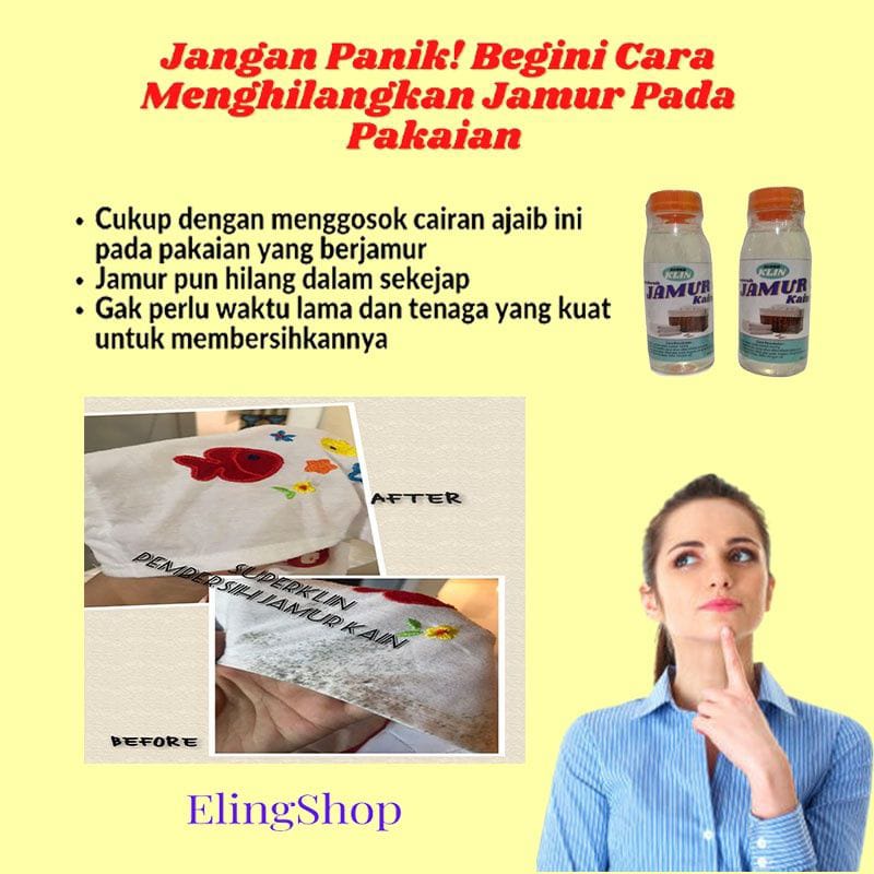 Pembersih Jamur Baju Pakaian Putih Ampuh Cairan Ajaib