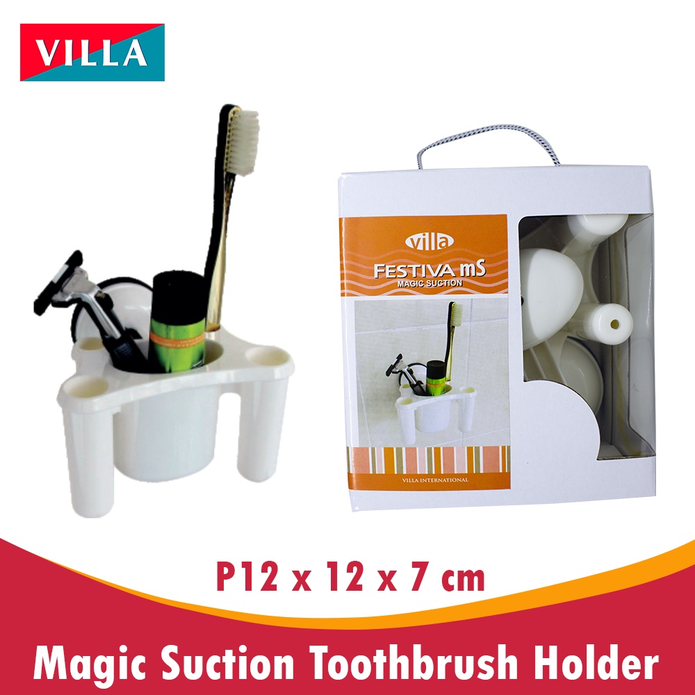 Ktmstore Magic Suction Premium toothbrush holder rak sikat gigi Villa Festiva