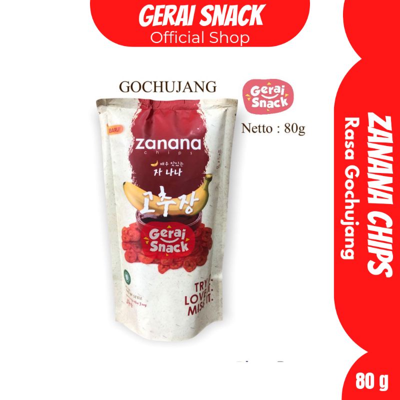 Keripik Pisang Zanana Chips Rasa Gochujang Varian Special 80g