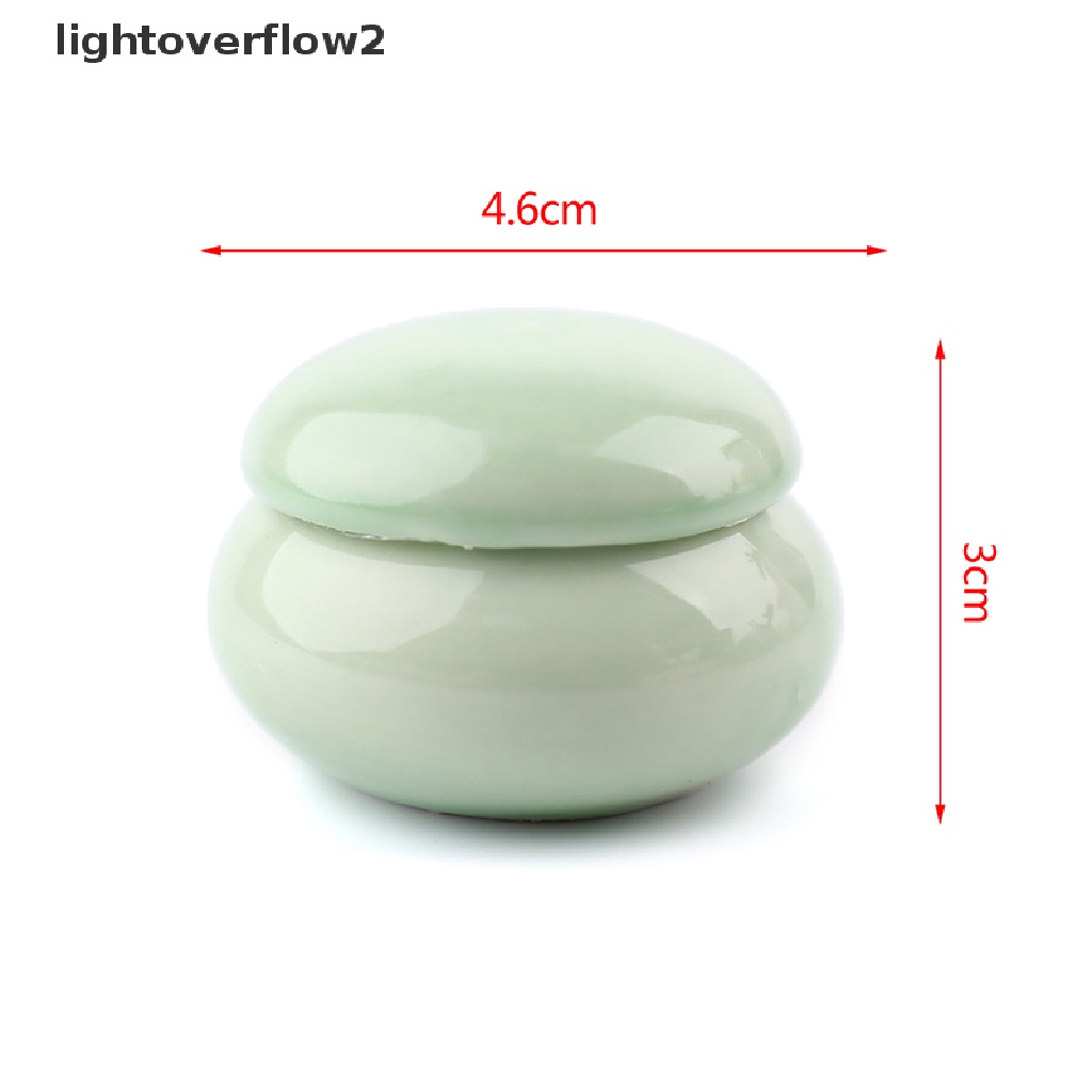 (lightoverflow2) 1pc Gelas Keramik Dengan Tutup Untuk Mencuci Pen Nail Art