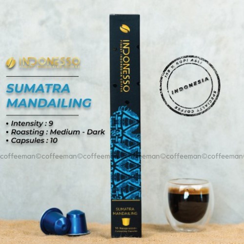 

INDONESSO Sumatra Mandailing Nespresso® Coffee Capsule / Kapsul Kopi