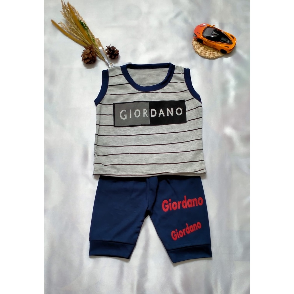 STELAN ANAK BAYI SINGLET MOTIF GIORDANO USIA 0-12 BULAN