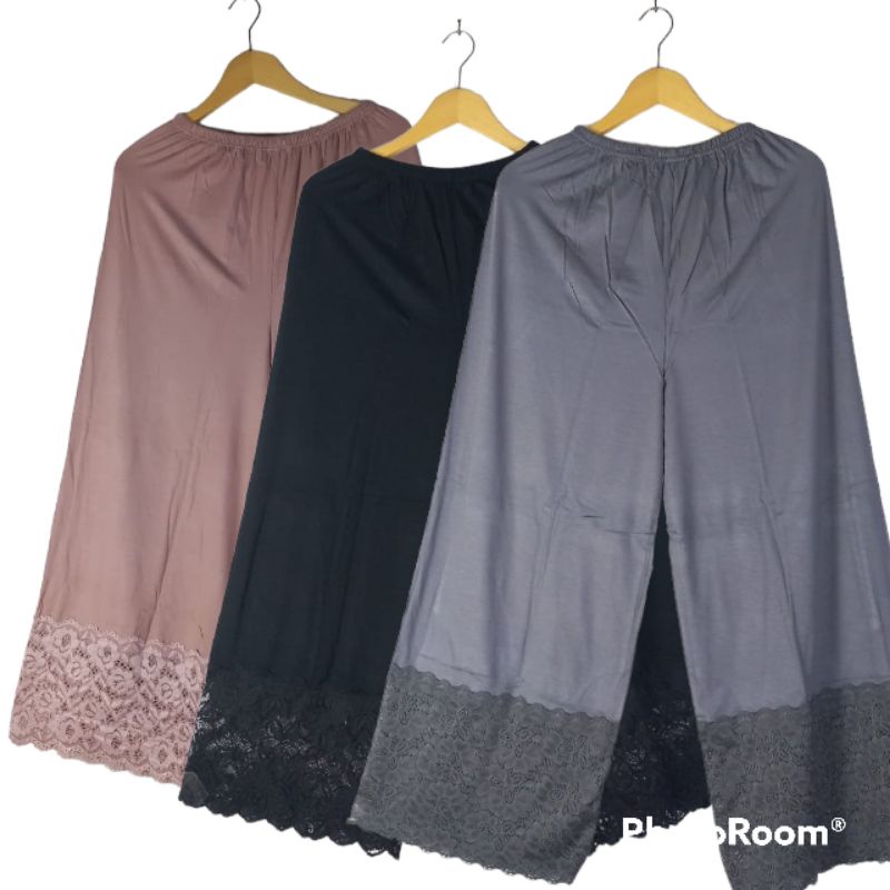 Kulot Renda Celamis Renda Celana Daleman Gamis Model Kulot Renda