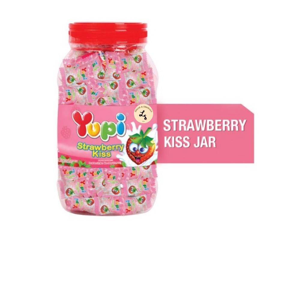 

9.9 Fasion sale Permen Yupi Strawberry [Jar/Toples 300gr] gas !!