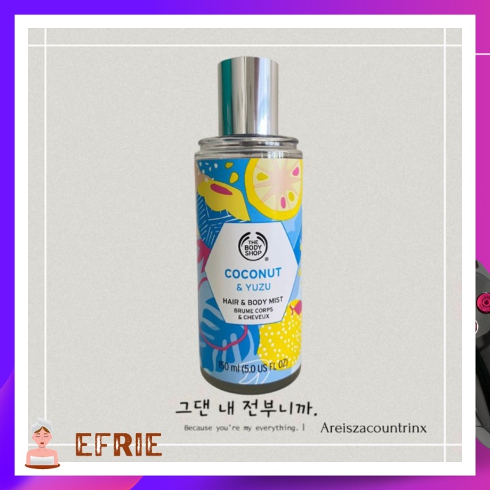 THE BODY SHOP HAIR AND BODY MIST COCONUT YUZU CHECK