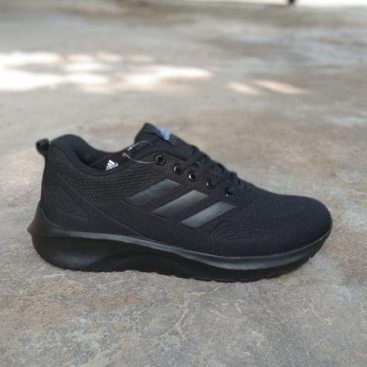 Menarik Sepatu Sekolah Adidas Hitam Putih - Hitam Polos Pria/Wanita Sepatu Kerja