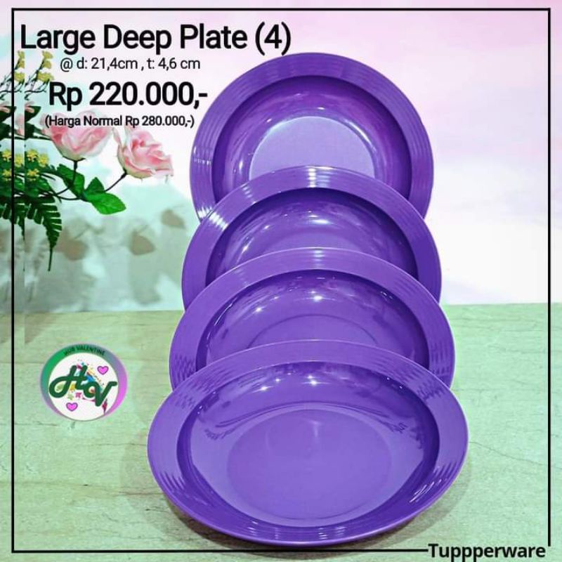 Large Deep Plate Ungu