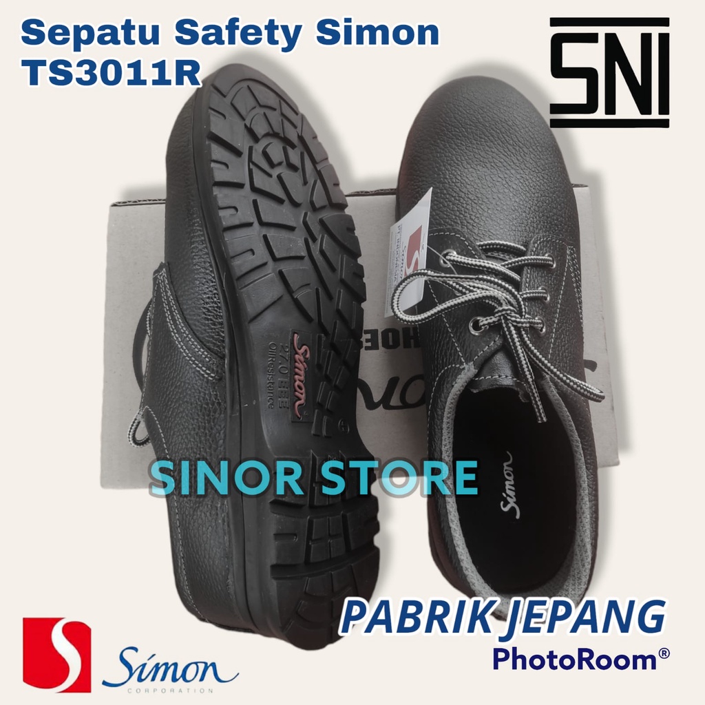 Sepatu Safety SIMON TS3011R Steel Toe Cap Safety Shoes Kulit Sapi