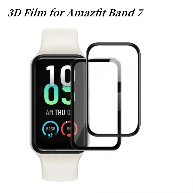 Pelindung Layar Tempered Glass 3D Curved Untuk Smartwatch Huami Amazfit Band 7