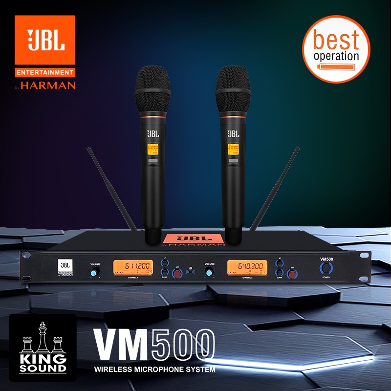 Jual JBL VM500 wireless microphone UHF frekuensi dapat diubah Mikrofon