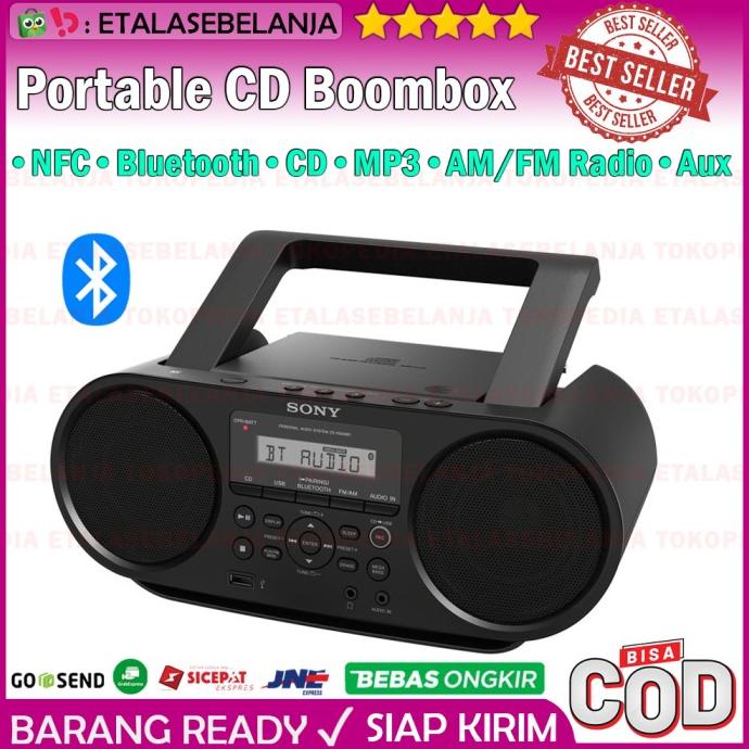 [Promo] Sony Zs-Rs60Bt Bluetooth & Nfc Portable Cd Boombox - Black