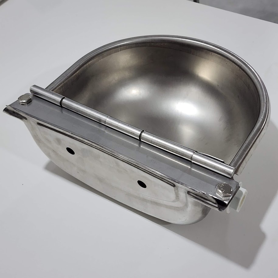 Tempat Minum Sapi 25 cm Anjing Kambing Domba Kuda Mangkok Wadah Minum Stainless Steel Drinking Bowl Termasuk Pelampung Otomatis Dog Cow Horse Goat Sheep