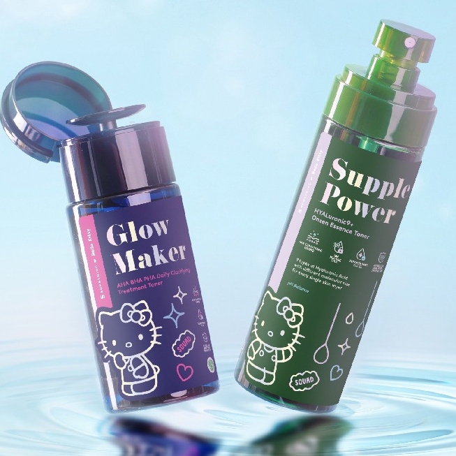 Somethinc Supple Power Hyaluronic 9+ Onsen Essence Toner  &amp; Glow Maker - Hello Kitty Edition