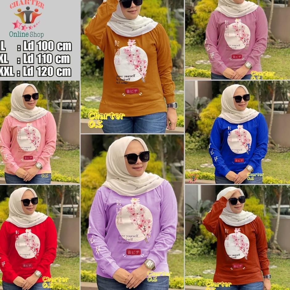 Buruan Dapetin--Kaos Lengan Panjang Deloza Sakura Original( 7 Warna 3 Ukuran ) Terbaru Tersedia L,XL