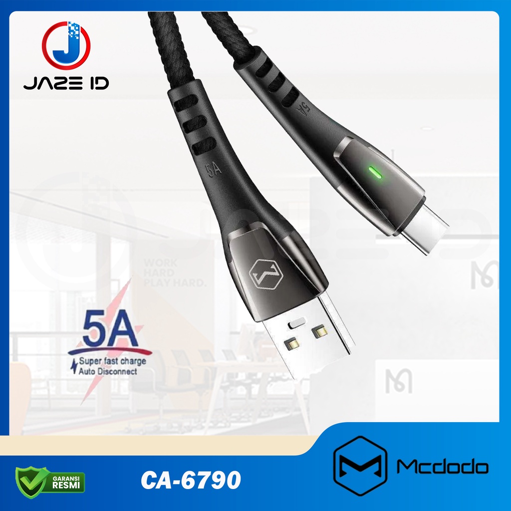 MCDODO CA-6790 Kabel Type C Auto Off VOOC Turbo Charge Super Fast 5A