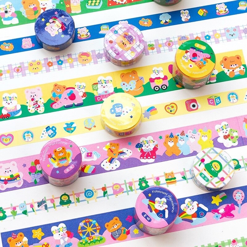

1 Piece Washi Tape Cute Korean Aesthetic Masking Tape Journal 002