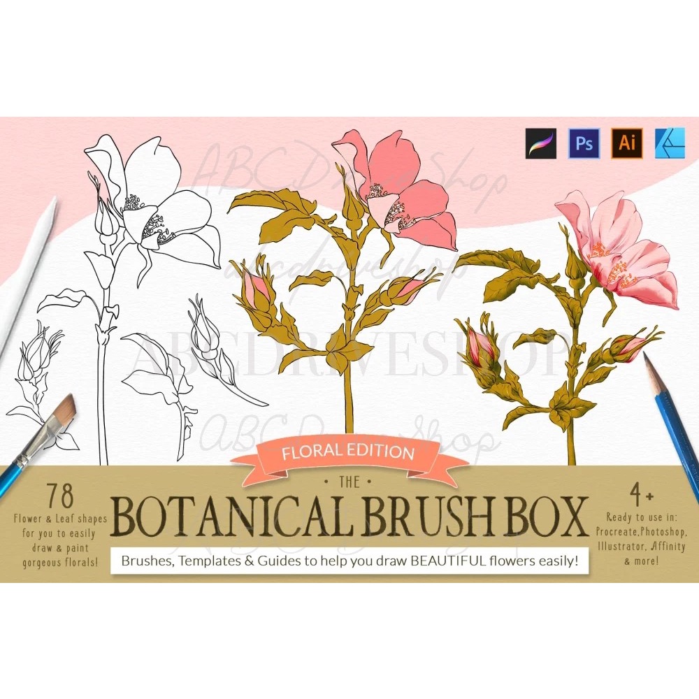 Procreate Brush - The Botanical Brush Box