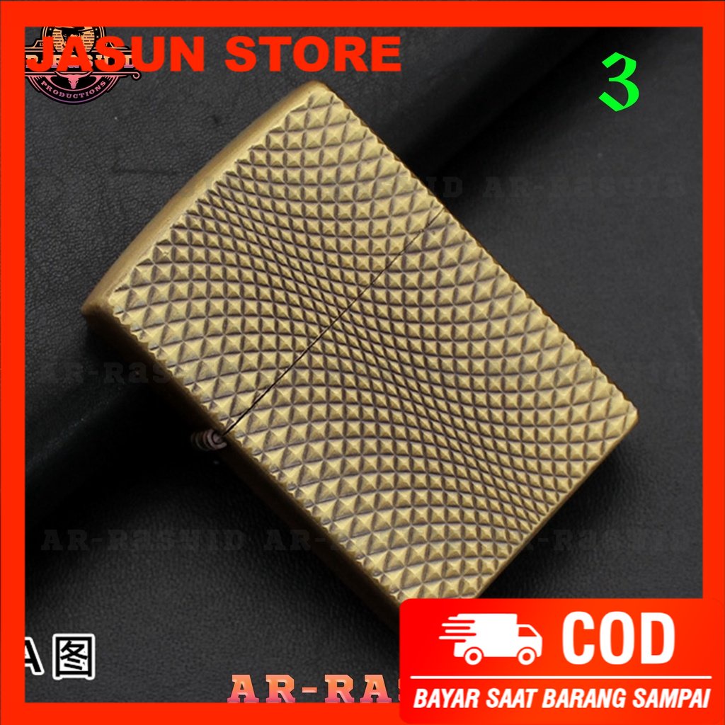 BISA COD! Korek Api Zippo Roda Api Minyak Jiantai Motif Ornamen JT-6121A