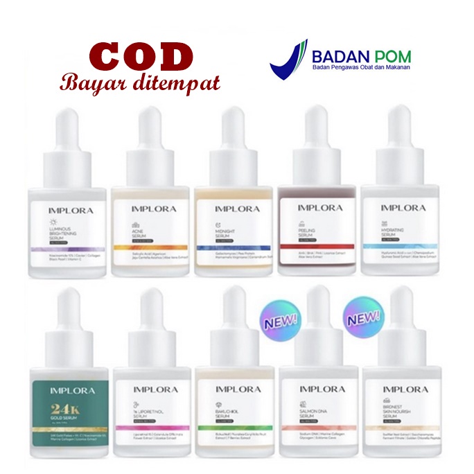 Serum Implora Serum Wajah ORI BPOM Dengan 10 Varian Pilihan Yang Sangat Berguna Untuk Wajah