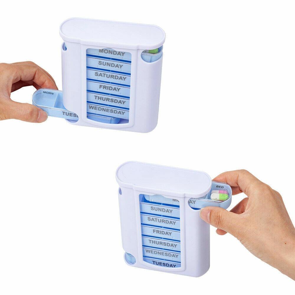 Preva Pill Box 7hari Organizer Splitters Dispenser Obat