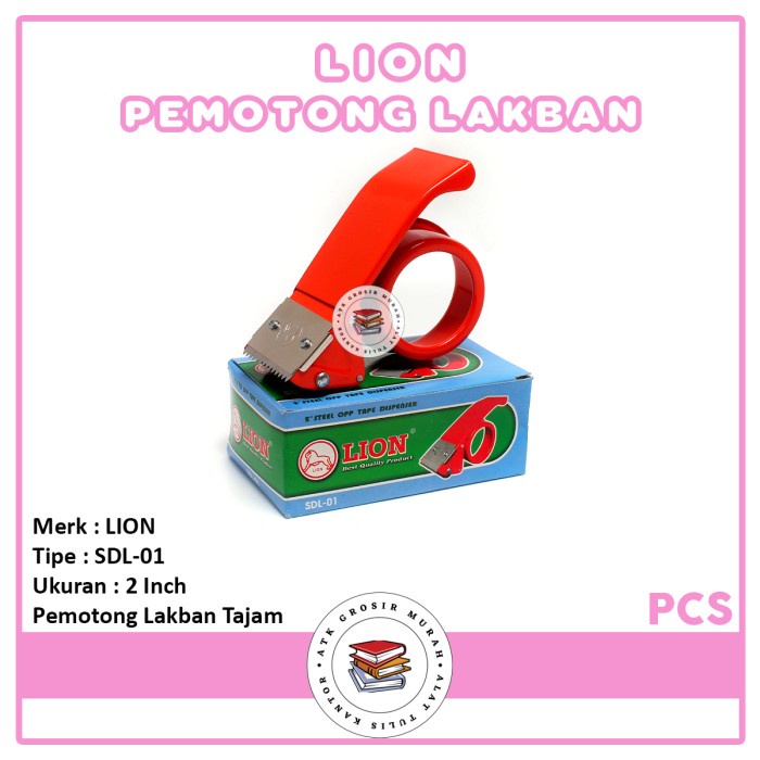 

Codes0X-35 Lion Tape Dispenser 2 Inch Sdl-01 Pemotong Lakban 2 Inch