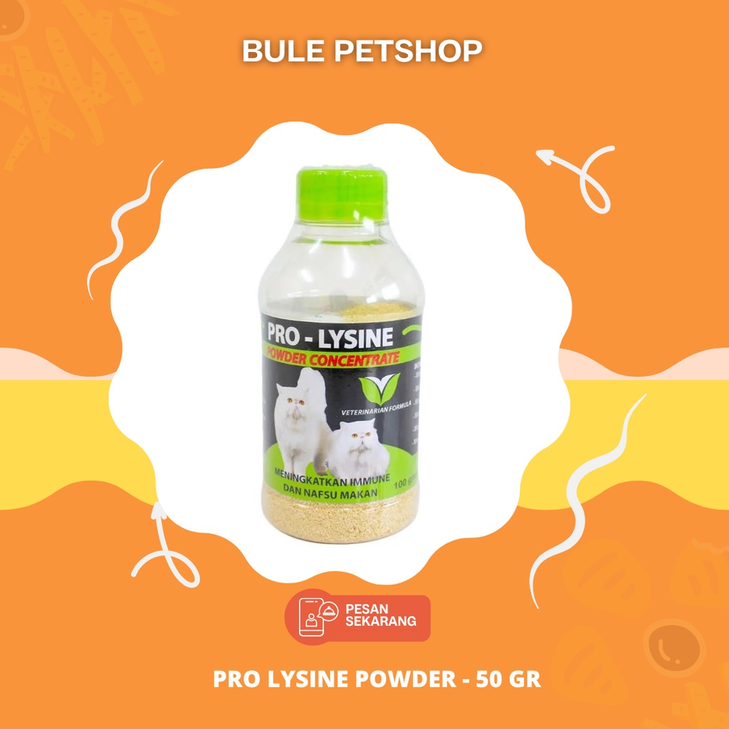 PRO LYSINE 50 GR - BOOSTER IMUN DAN NAFSU MAKAN KUCING