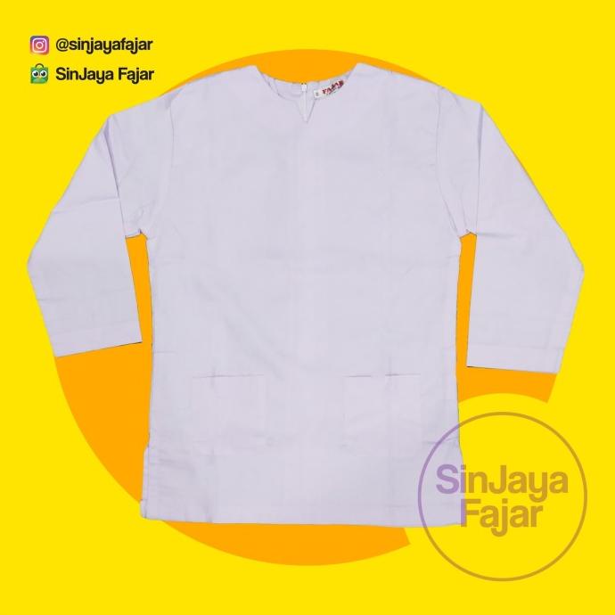 Baju Kurung Padang Putih Seragam Sekolah Fajar