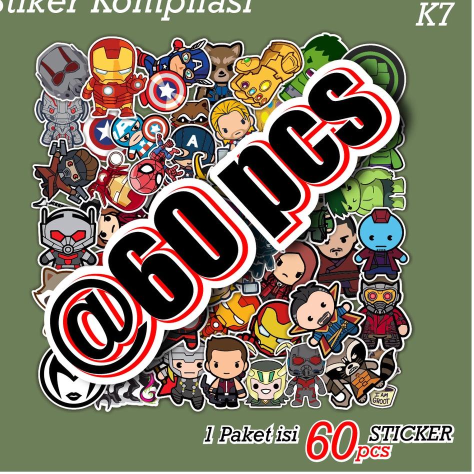 

ueyt [ MAC ] 60 PCS STICKER SUPERHERO SUPERMAN HULK KAPTEN AMERIKA THOR LUCU AESTHETIC ANTI AIR UNTUK LAPTOP CASE TUMBLER KOPER HP - K7 ltan652