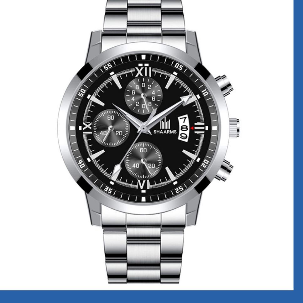 8Z6 JAM TANGAN PRIA RANTAI STAINLESS  MOZZONI IMPORT JAM101S3 ORIGINAL  COWOK KEREN BESI PUM LAKI BA