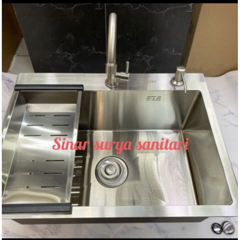 Kitchen sink stainless inobe 6045 / paket komplit kitchen sink 6045