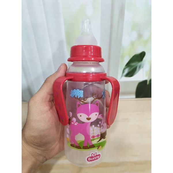 Botol Susu Slimneck Dengan Pegangan Unik Bunny BPA Free 250Ml 2412