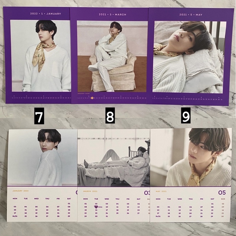 rare sale BTS V Taehyung Dicon postcard calendar official | 101 102 proof tear y o u r maung zoom bu