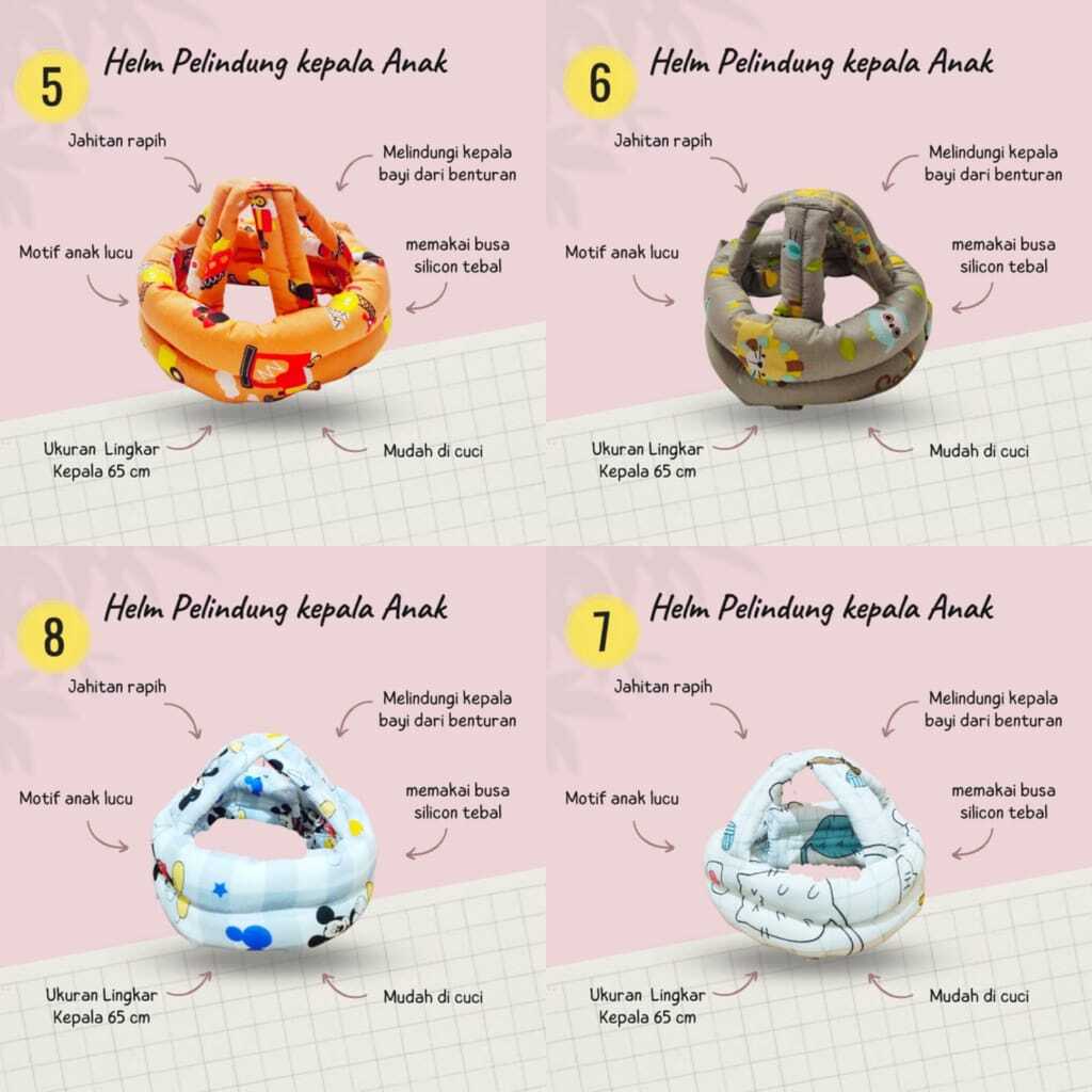 Helm Bantal Pelindung Kepala Bayi Balita Keselamatan Anti Tabrakan Baby head protector