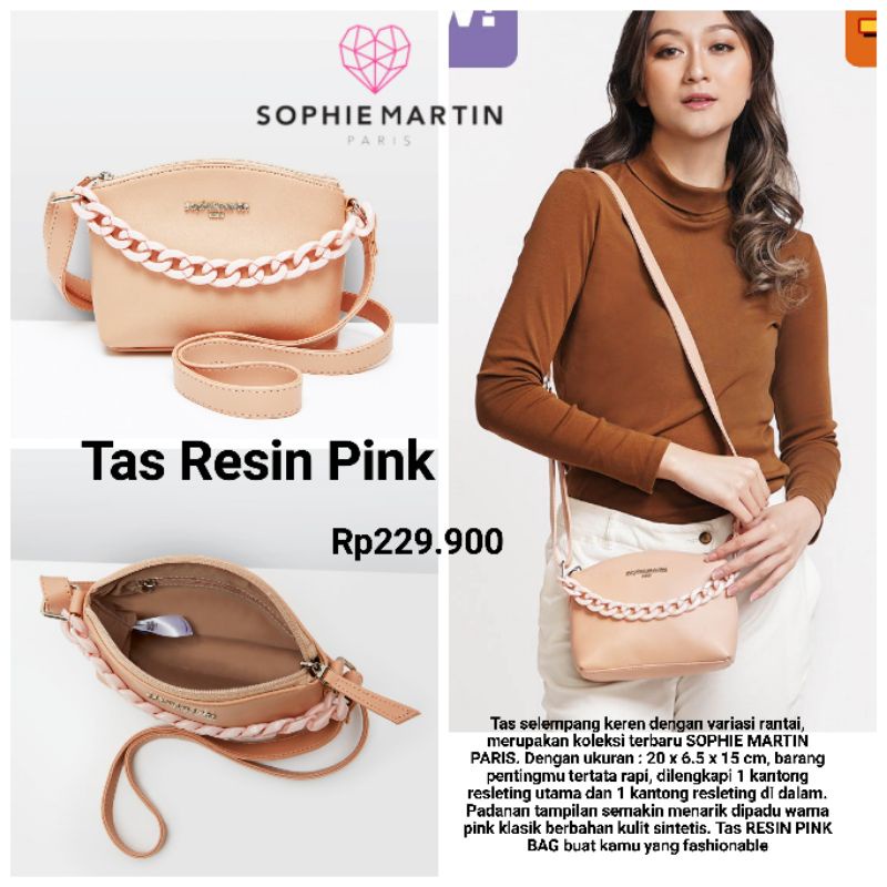 TAS RESIN PINK SOPHIE PARIS