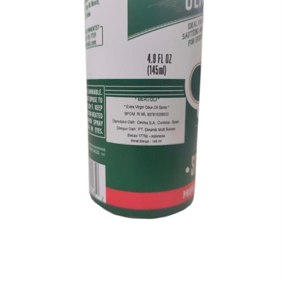 

10.10 Flash Sale BERTOLLI EXTRA VIRGIN OLIVE OIL SPRAY 145 ML - MINYAK ZAITUN HALAL 