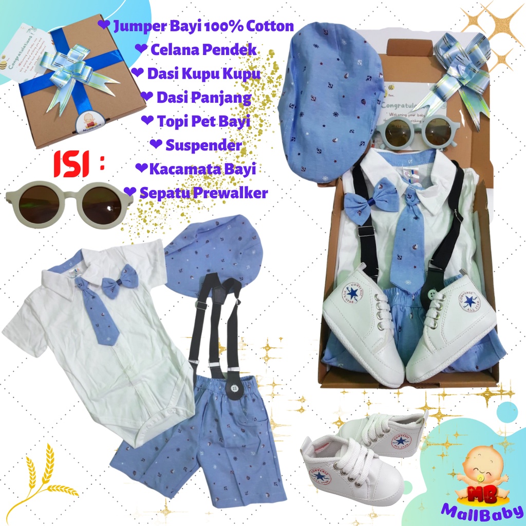 Hampers Baby Boy Newborn Gift Premium Paket Kado Bayi Laki Laki Cowok Lahiran