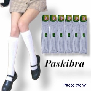 Kaos Kaki Putih Polos - Kaos Kaki Panjang Selutut - Kaos Kaki Putih